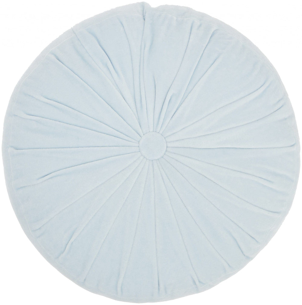 16" Periwinkle Tufted Round Throw Pillow - Homeroots - Flyclothing LLC