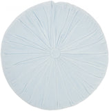 16" Periwinkle Tufted Round Throw Pillow - Homeroots