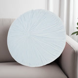 16" Periwinkle Tufted Round Throw Pillow - Homeroots