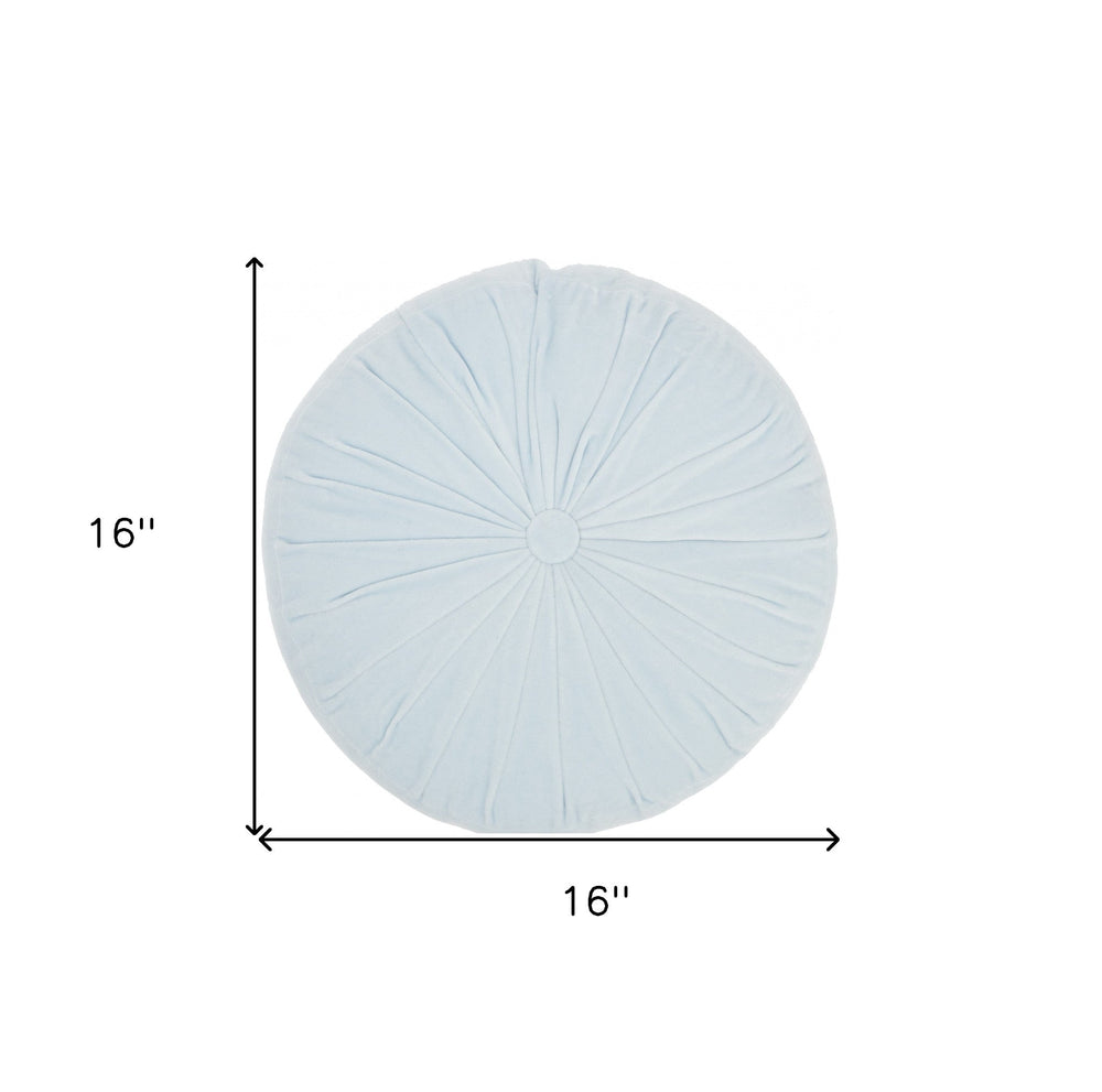 16" Periwinkle Tufted Round Throw Pillow - Homeroots - Flyclothing LLC