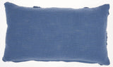 Royal Blue Abstract Shaggy Detail Lumbar Pillow - Homeroots
