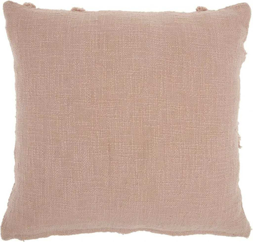Boho Chic Blush Textured Lines Throw Pillow - Homeroots - Flyclothing LLC