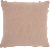 Boho Chic Blush Textured Lines Throw Pillow - Homeroots