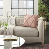 Boho Chic Blush Textured Lines Throw Pillow - Homeroots - Flyclothing LLC