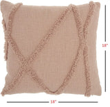 Boho Chic Blush Textured Lines Throw Pillow - Homeroots - Flyclothing LLC