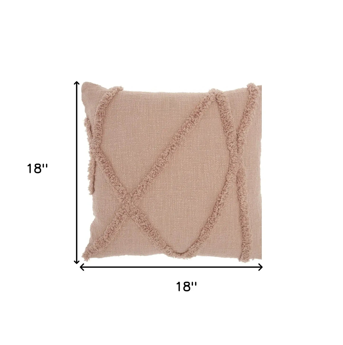 Boho Chic Blush Textured Lines Throw Pillow - Homeroots - Flyclothing LLC