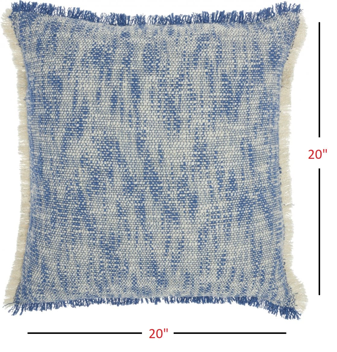 Blue And Ivory Abstract Pattern Throw Pillow - Homeroots