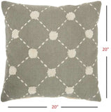 Glamorous Handcrafted Sage Accent Throw Pillow - Homeroots - Flyclothing LLC