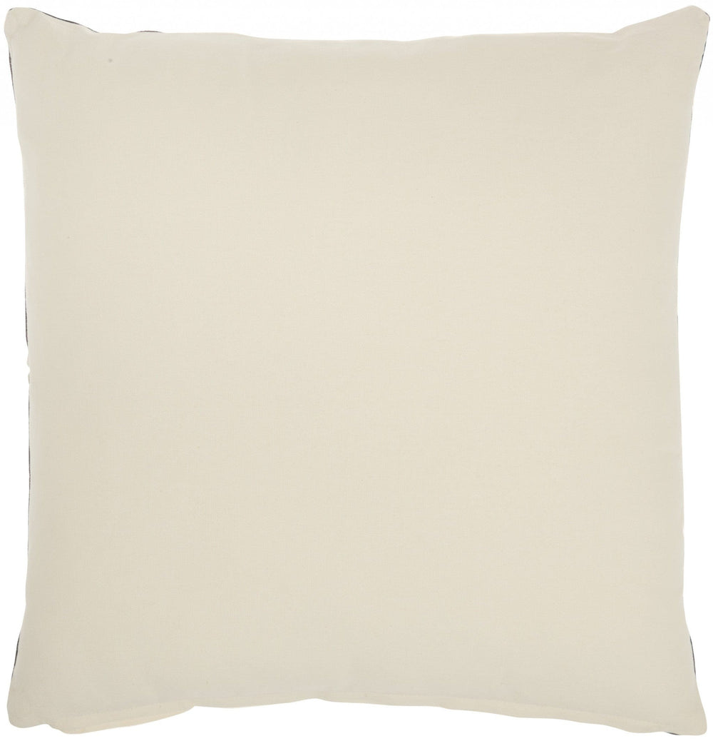 20" Navy Cotton Blend Throw Pillow - Homeroots