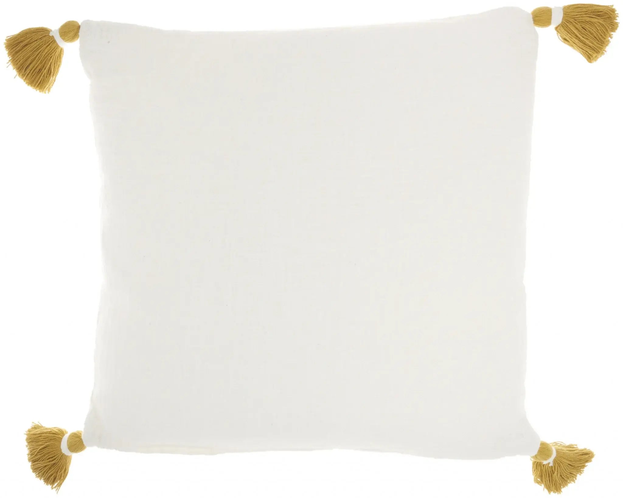 Boho Mustard Cotton Accent Throw Pillow - Homeroots - Flyclothing LLC
