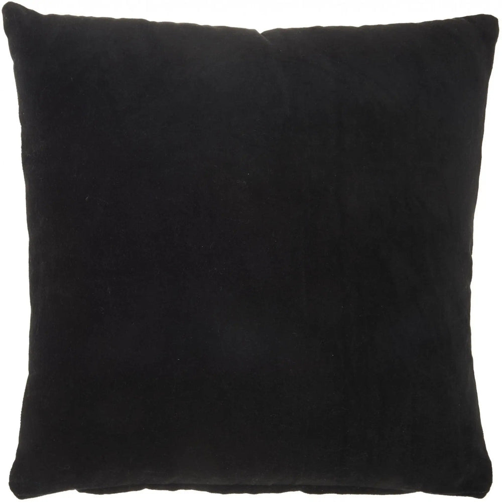 Solid Black Casual Throw Pillow - Homeroots