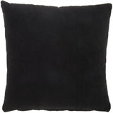 Solid Black Casual Throw Pillow - Homeroots