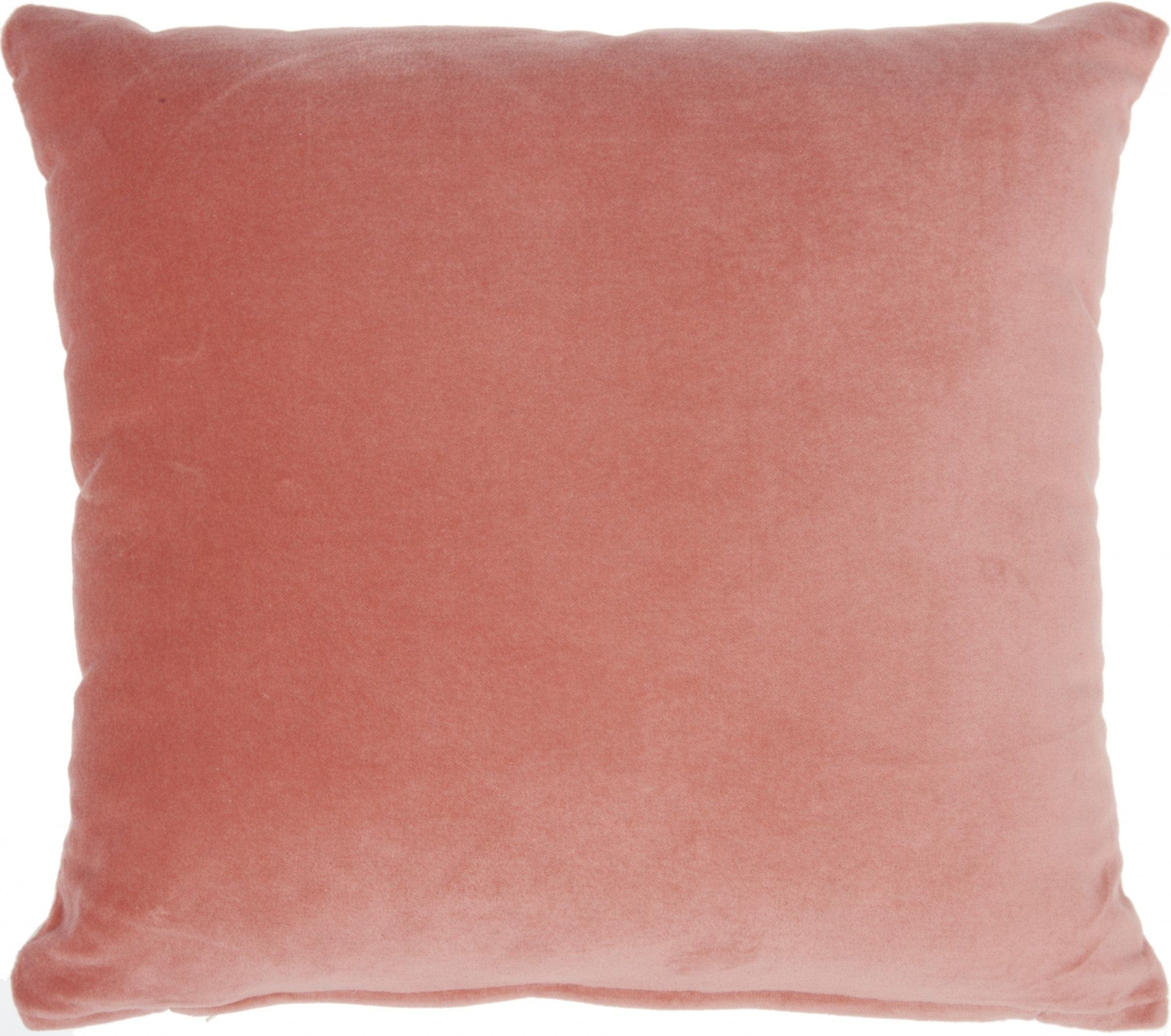 16" Pink Velvet Throw Pillow - Homeroots