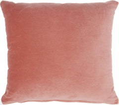 16" Pink Velvet Throw Pillow - Homeroots