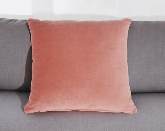 16" Pink Velvet Throw Pillow - Homeroots