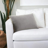 Solid Gray Casual Throw Pillow - Homeroots