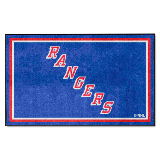 New York Rangers 4ft. x 6ft. Plush Area Rug - New York Rangers