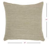 Taupe Distressed Stripes Throw Pillow - Homeroots