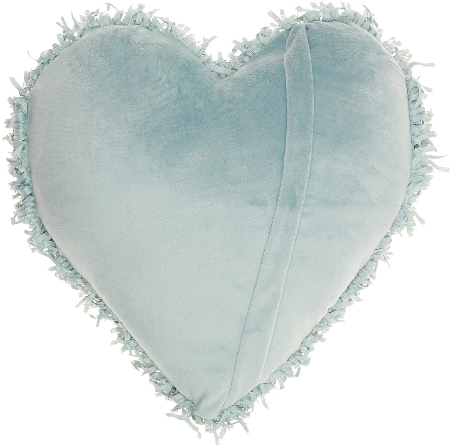 Heart Shaped Celadon Shag Accent Pillow - Homeroots - Flyclothing LLC