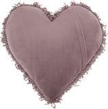 Heart Shaped Lavendar Shag Accent Pillow - Homeroots
