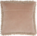 Fluffy Beige Shag Accent Throw Pillow - Homeroots