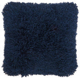 Fluffy Navy Shag Accent Throw Pillow - Homeroots - Flyclothing LLC