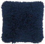 Fluffy Navy Shag Accent Throw Pillow - Homeroots
