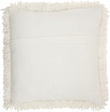 Fluffy White Shag Accent Throw Pillow - Homeroots