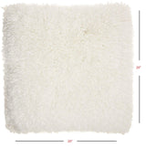 Fluffy White Shag Accent Throw Pillow - Homeroots - Flyclothing LLC