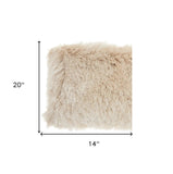 14" X 20" Beige Throw Pillow - Homeroots - Flyclothing LLC