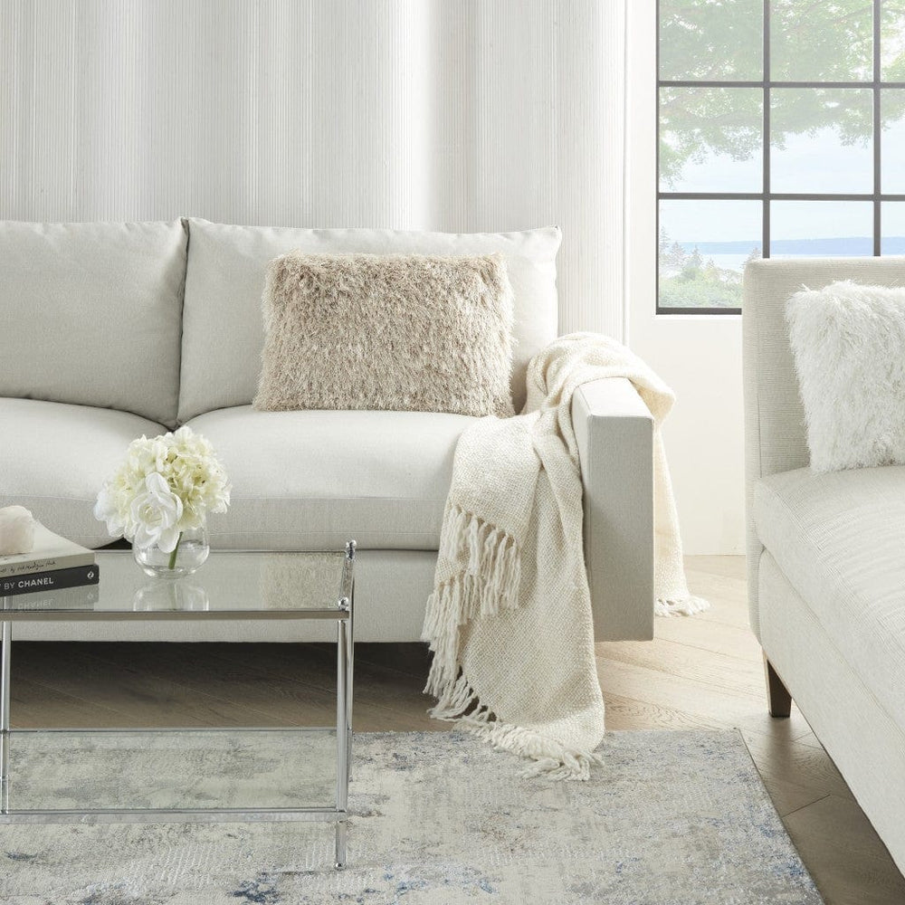 14" X 20" Beige Throw Pillow - Homeroots - Flyclothing LLC