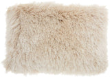 14" X 20" Beige Throw Pillow - Homeroots