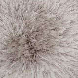 20" Light Gray Shag Accent Throw Pillow - Homeroots