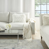 14" X 20" White Super Shaggy Throw Pillow - Homeroots - Flyclothing LLC