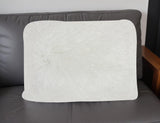 14" X 20" White Super Shaggy Throw Pillow - Homeroots