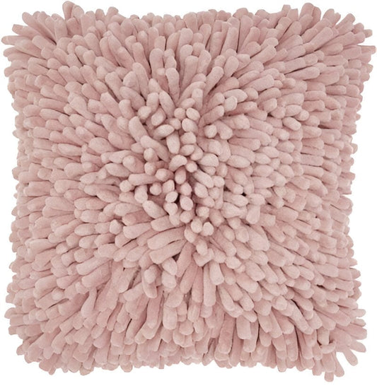 20" Pale Pink Soft Nubby Shag Throw Pillow - Homeroots