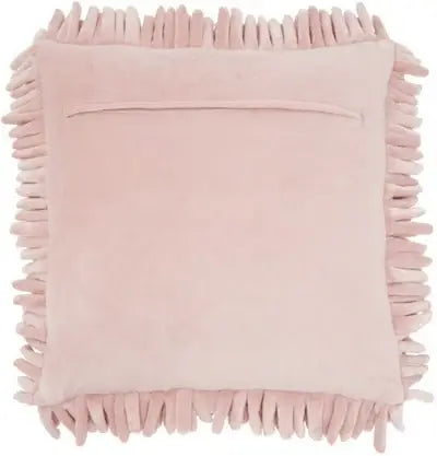 20" Pale Pink Soft Nubby Shag Throw Pillow - Homeroots - Flyclothing LLC