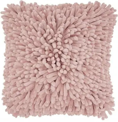 20" Pale Pink Soft Nubby Shag Throw Pillow - Homeroots - Flyclothing LLC