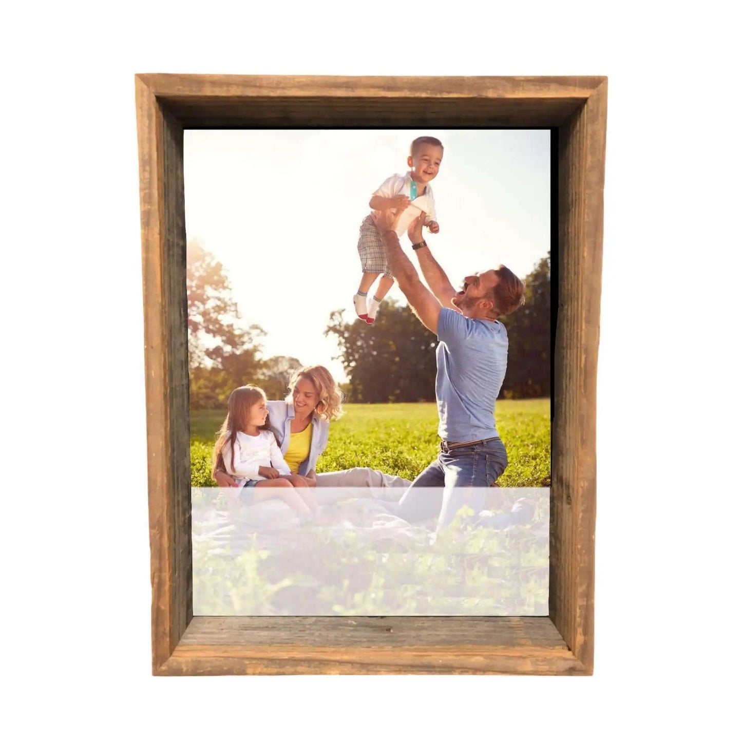 10" X 10" Rustic Farmhouse Dark Gray Wood Shadow Box - Homeroots - Flyclothing LLC