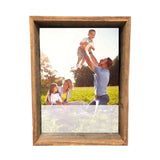 10" X 10" Rustic Farmhouse Dark Gray Wood Shadow Box - Homeroots
