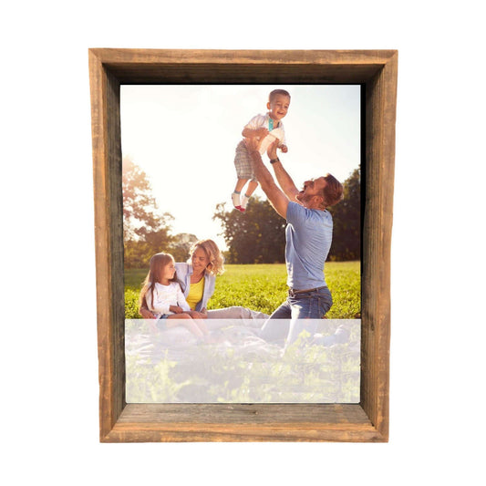 12” X 12” Rustic Gray Wood Shadow Box Frame - Homeroots