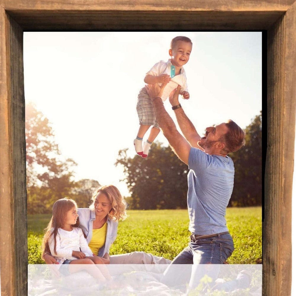 12” X 12” Rustic Gray Wood Shadow Box Frame - Homeroots
