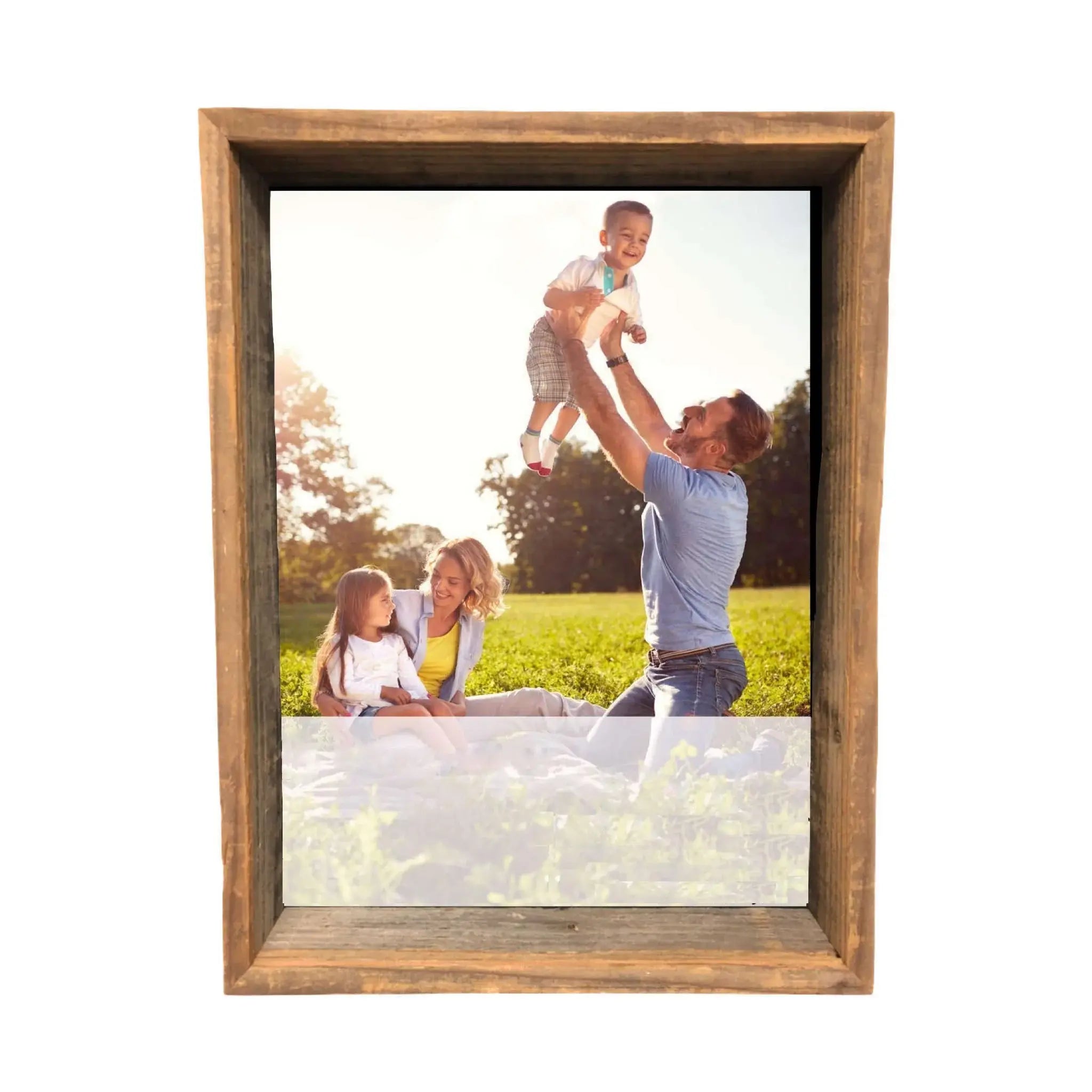 16" X 20" Rustic Gray Wood Shadow Box Frame - Homeroots - Flyclothing LLC