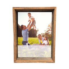16" X 20" Rustic Gray Wood Shadow Box Frame - Homeroots