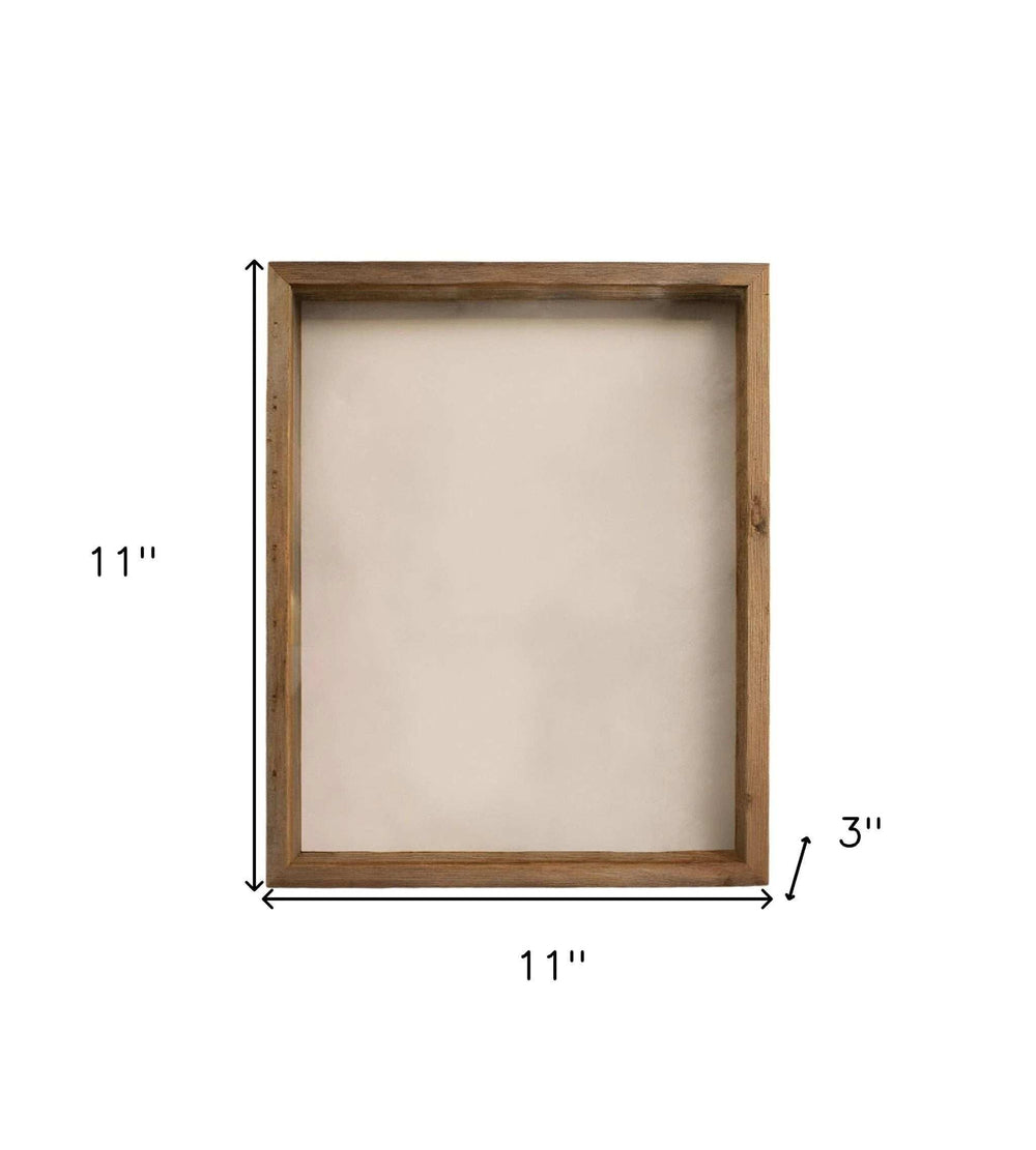 6” X 6” Rustic Farmhouse Gray Wood Shadow Box Frame - Homeroots - Flyclothing LLC