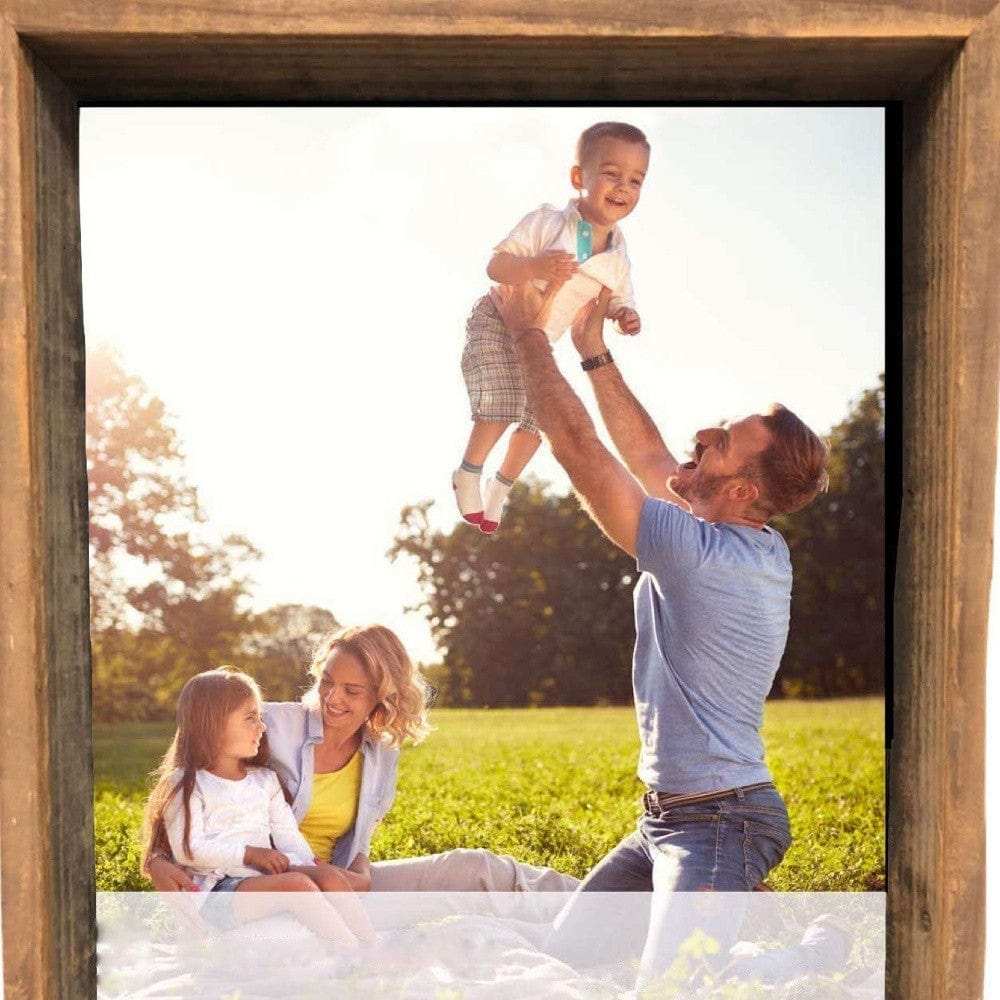 8” X 8” Rustic Farmhouse Gray Wood Shadow Box Frame - Homeroots - Flyclothing LLC