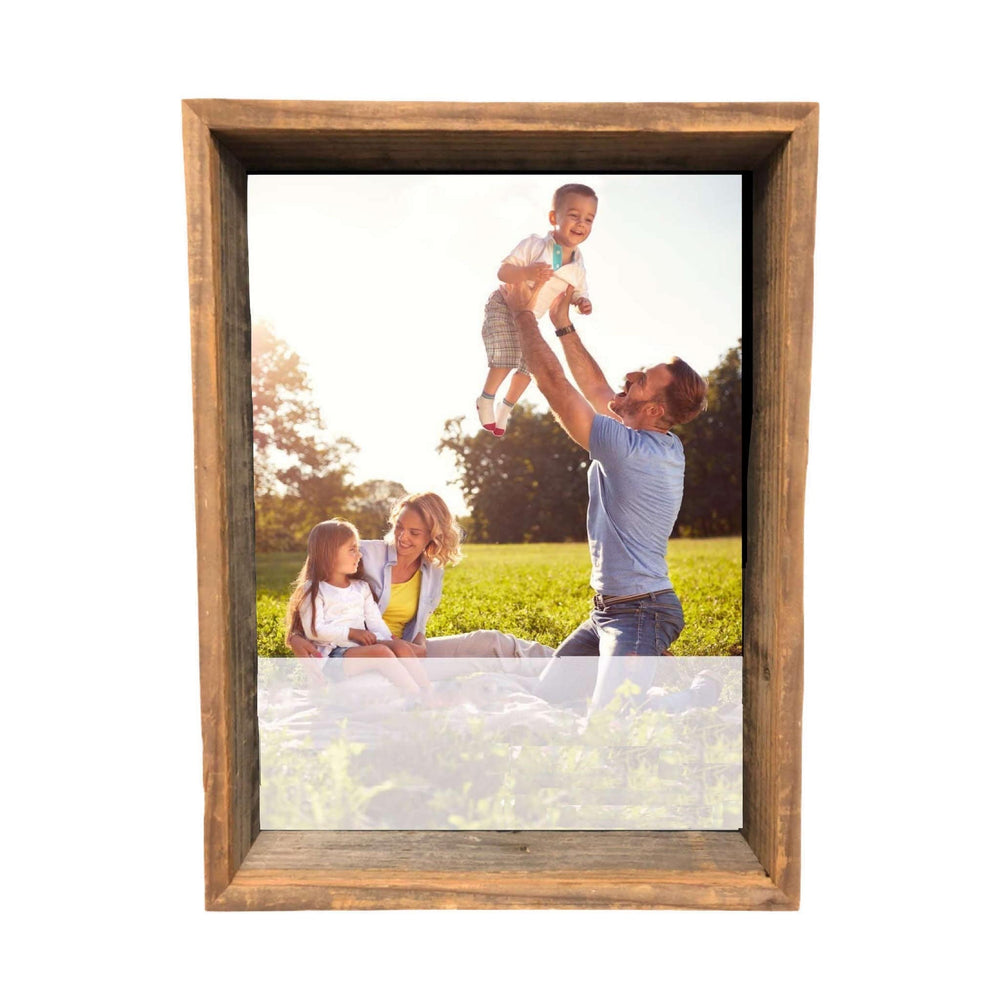 8” X 10” Rustic Farmhouse Gray Shadow Box Frame - Homeroots