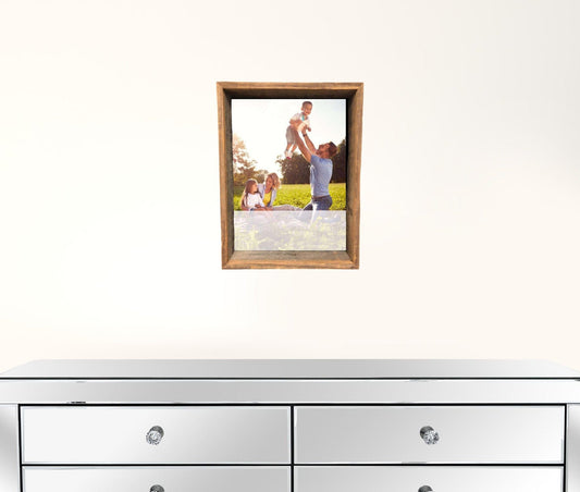 8” X 10” Rustic Farmhouse Gray Shadow Box Frame - Homeroots
