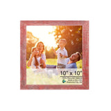 10” X 10” Rustic Farmhouse Red Wood Frame - Homeroots - Flyclothing LLC