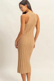 HYFVE Round Neck Bodycon Ribbed Knit Dress - Trendsi